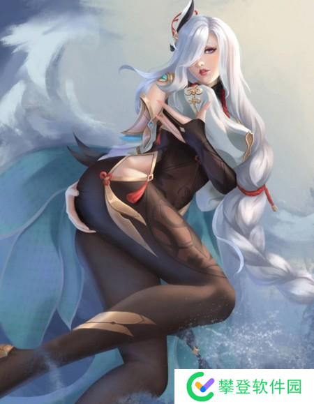 原神申鹤享受流口水图片