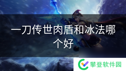一刀传世肉盾和冰法哪个好