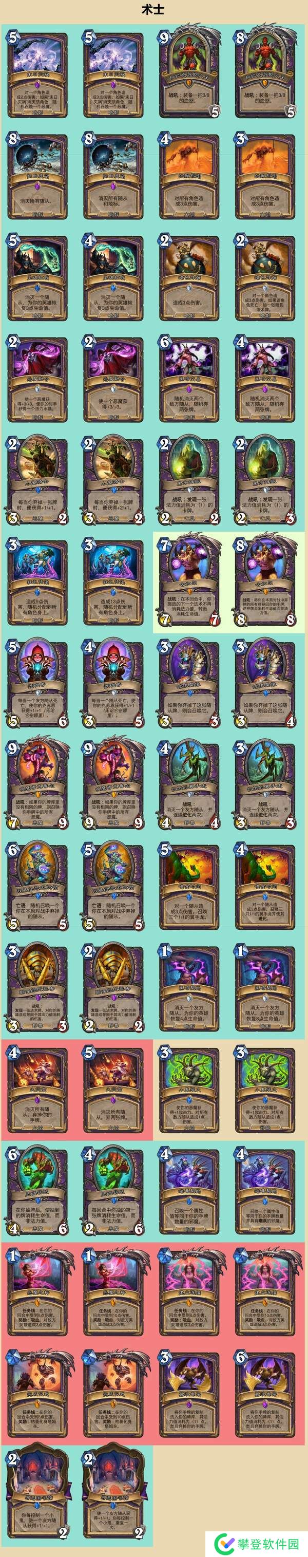 炉石传说国服停服后全职业卡片改动一览