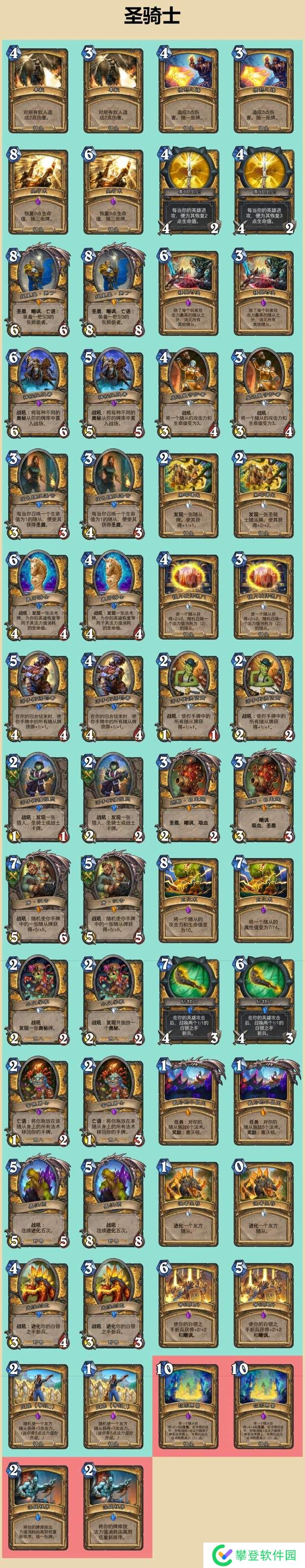 炉石传说国服停服后全职业卡片改动一览